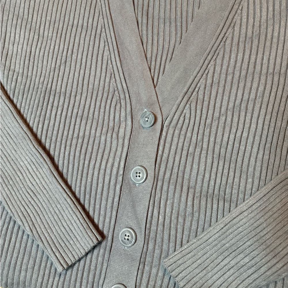 Abercrombie & Fitch Blue Ribbed Cardigan Size XL - Picture 4 of 6